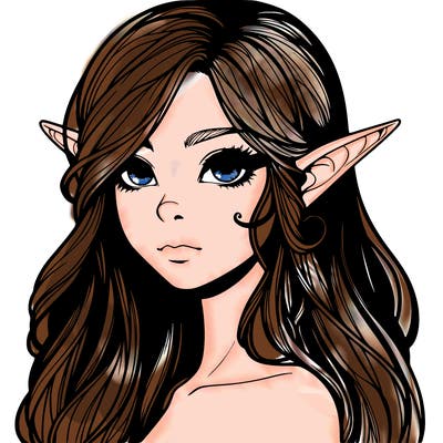 elf girl realistic dark fantasy