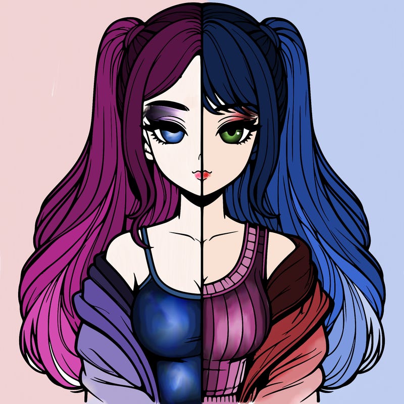 realistic girl split