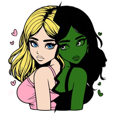 realistic girl split