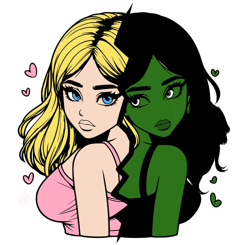 realistic girl split