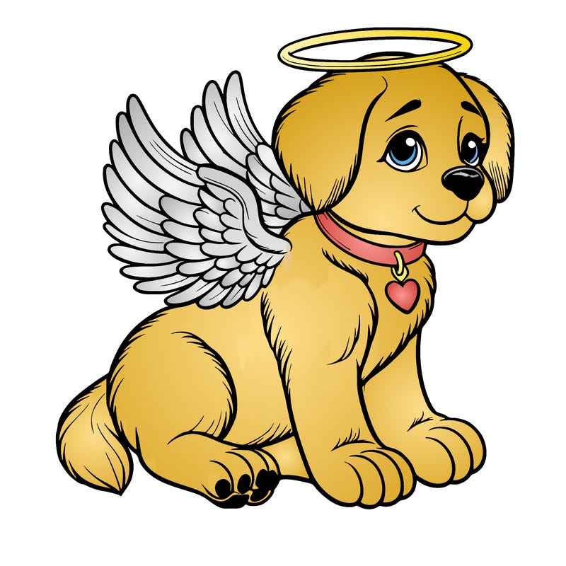 dog realistic angel