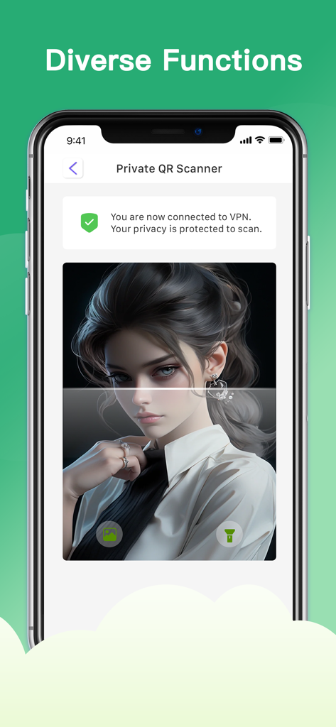 JoyBooster Golden - VPN Proxy - Interfaz del escáner QR privado de la VPN JoyBooster Golden