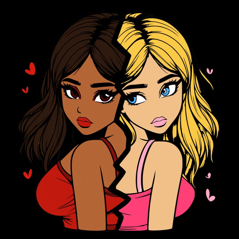 realistic girl split