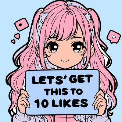 girl holding up sign that says let’s get this to 10 likes realistic