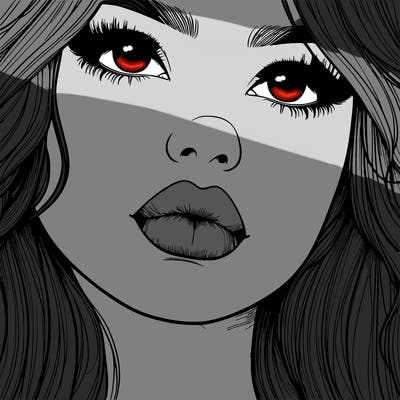 really realistic girl with lips