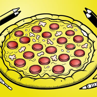 pizza with cheesy crust
