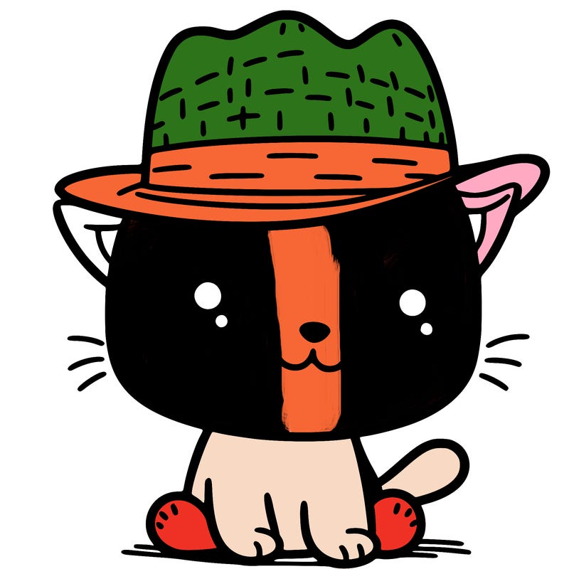 cat wearing a hat