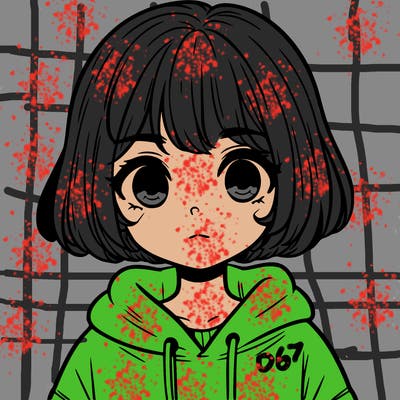 girl with short hair and hoodie