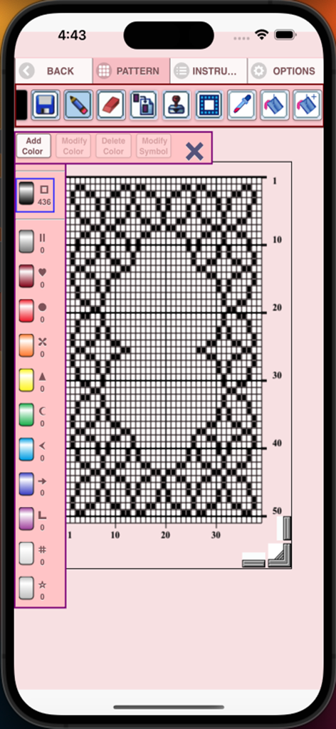 BeadPatternCreator - BeadPatternCreator interface showing a grid pattern and design tools
