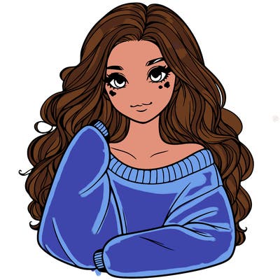 a beautiful girl in a big sweatshirt