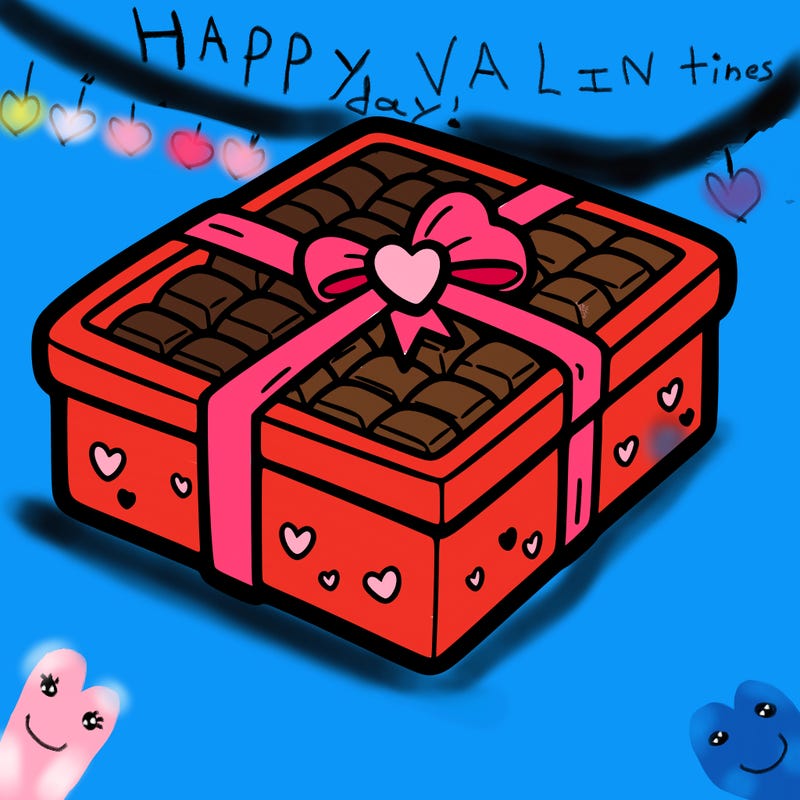 a box of chocolate for valentines day