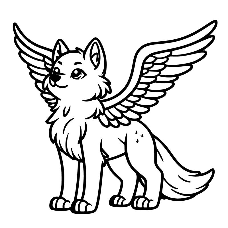 wolf with wings