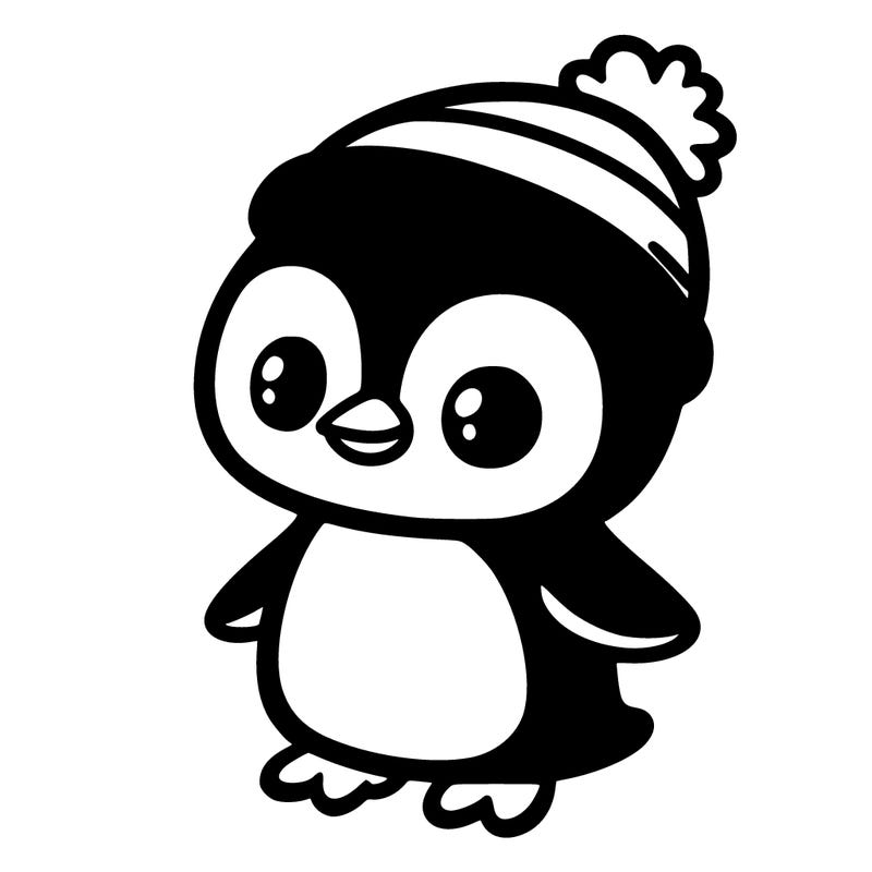 penguin with a red hat