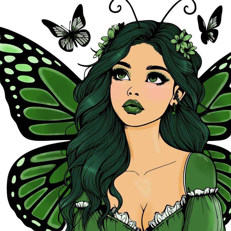 butterfly fairy realistic girl