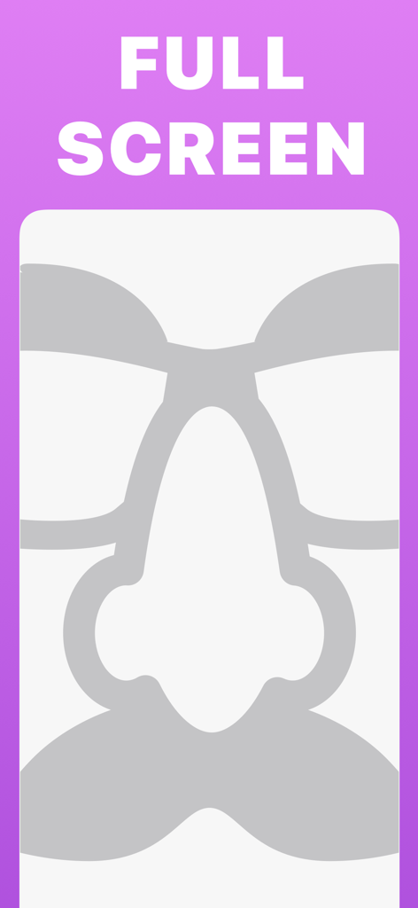 Full screen private browsing mode in the Incognito app featuring a disguise icon on a purple background.