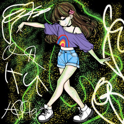 realistic girl danceing