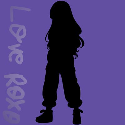 girl in baggy pants crop top and long hair