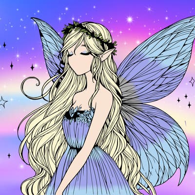 ethereal realistic fairy girl