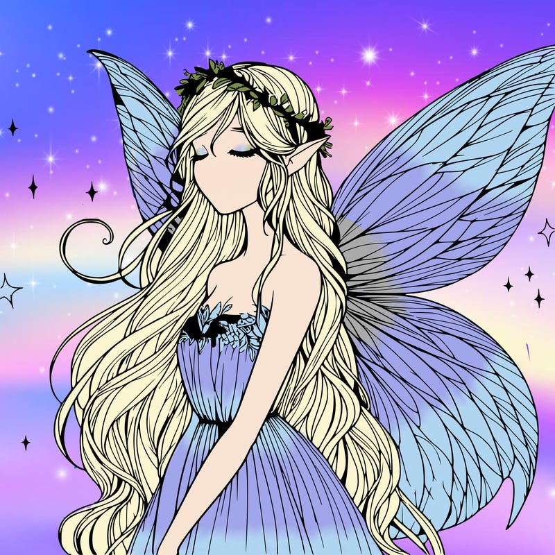 ethereal realistic fairy girl