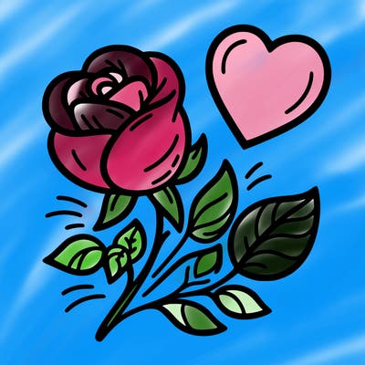 rose and heart