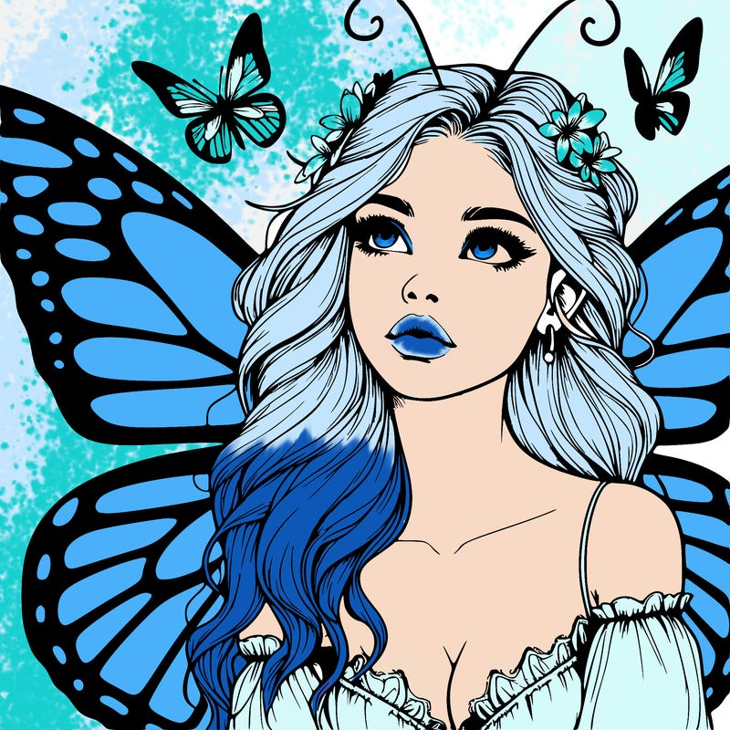 butterfly fairy realistic girl