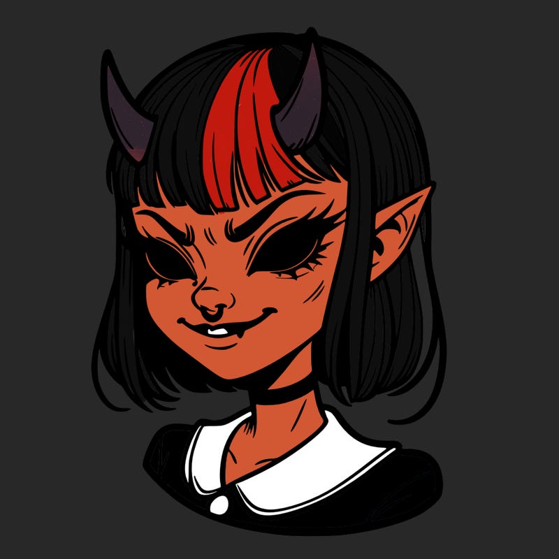 girl devil realistic creepy