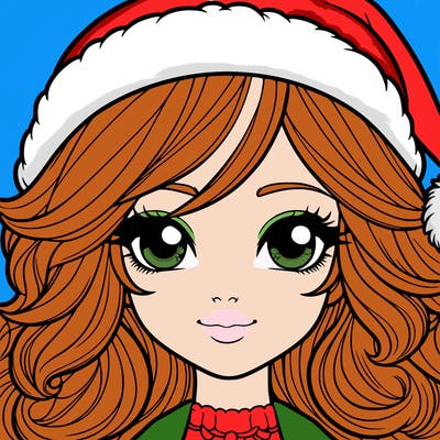 realistic christmas girl