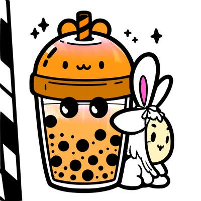 boba with a rabbit lid