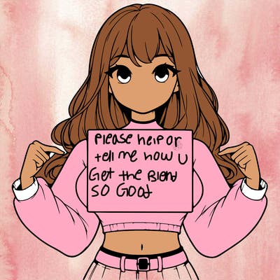 girl holding a blank sign in a long sleeve crop top