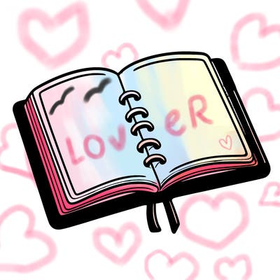 open note book blank