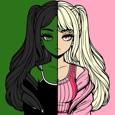 realistic girl split