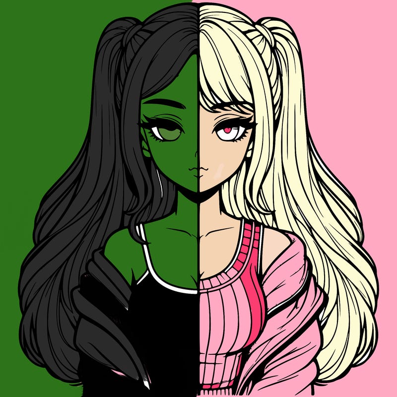 realistic girl split