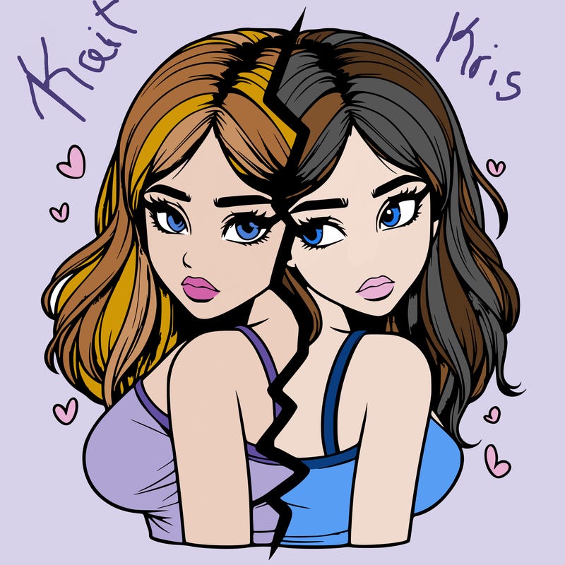 realistic girl split