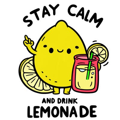 stay calm and drink lemonade