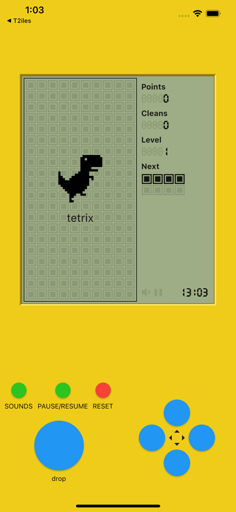 俄罗斯方块-小游戏 - A retro handheld console interface for a Tetris-style block puzzle game.