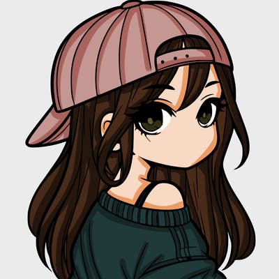 girl with a backward hat on