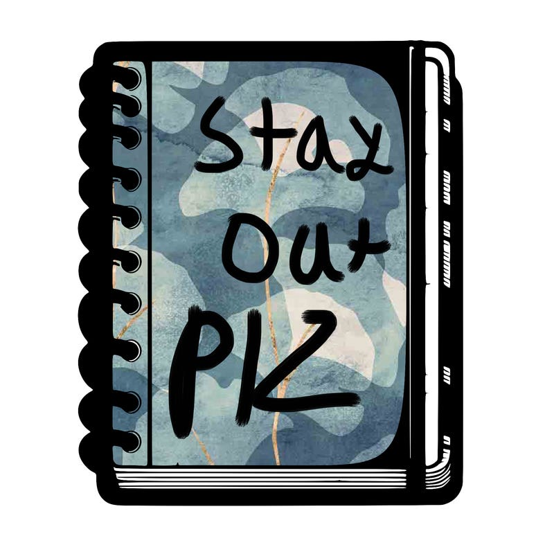 blank, realistic notebook