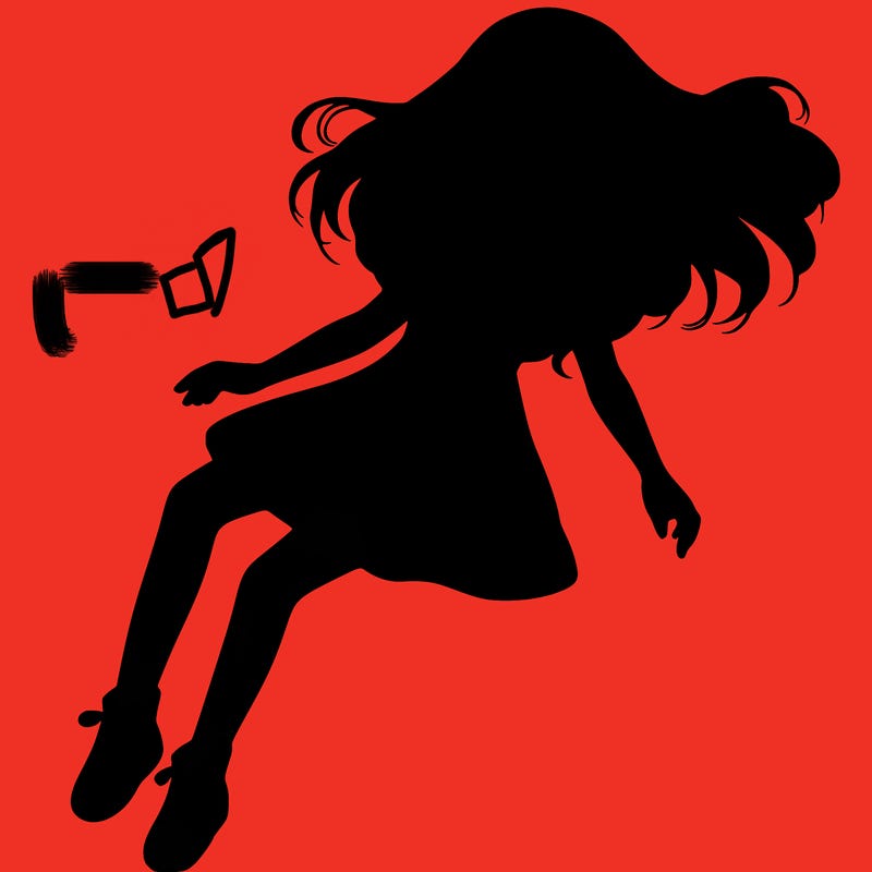 realistic girl floating