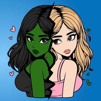 realistic girl split