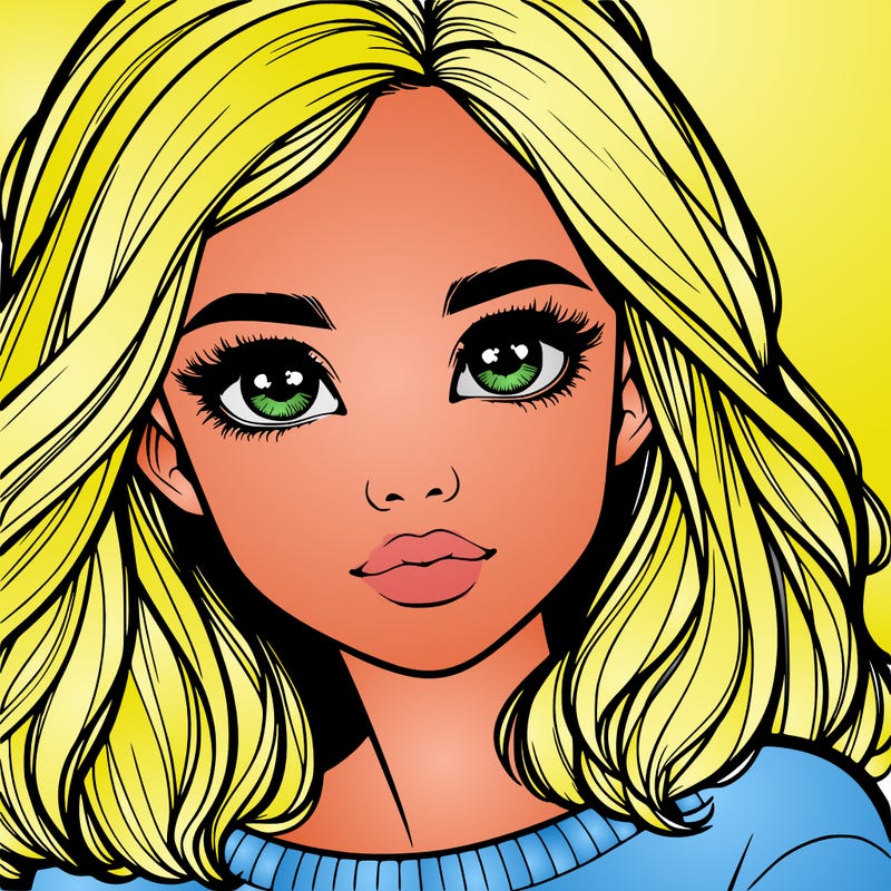 realistic girl whith cute eyes