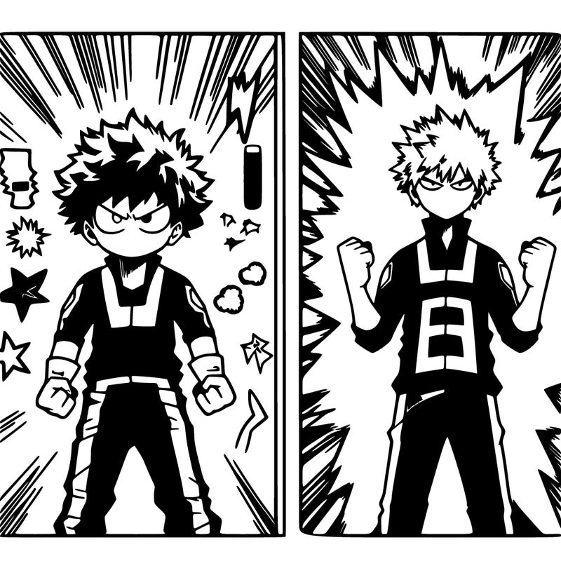 manga bakugo and deku