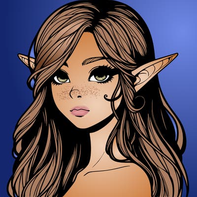 elf girl realistic dark fantasy