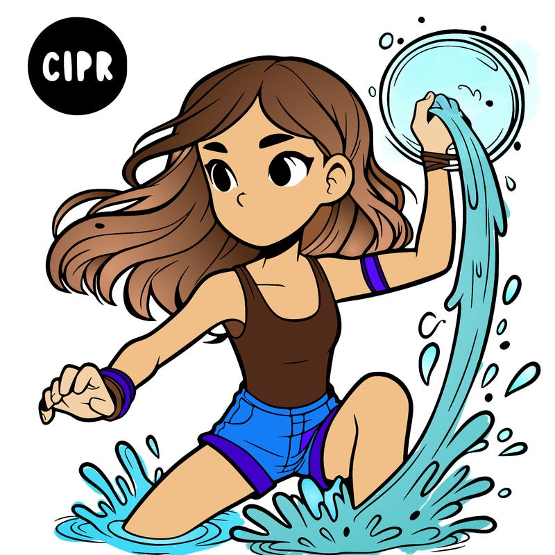 realistic girl with water powers
