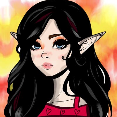 elf girl realistic dark fantasy