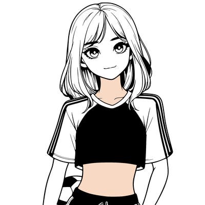 realistic girl wearing soccer jersey