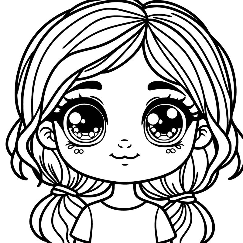 young girl with big eyes