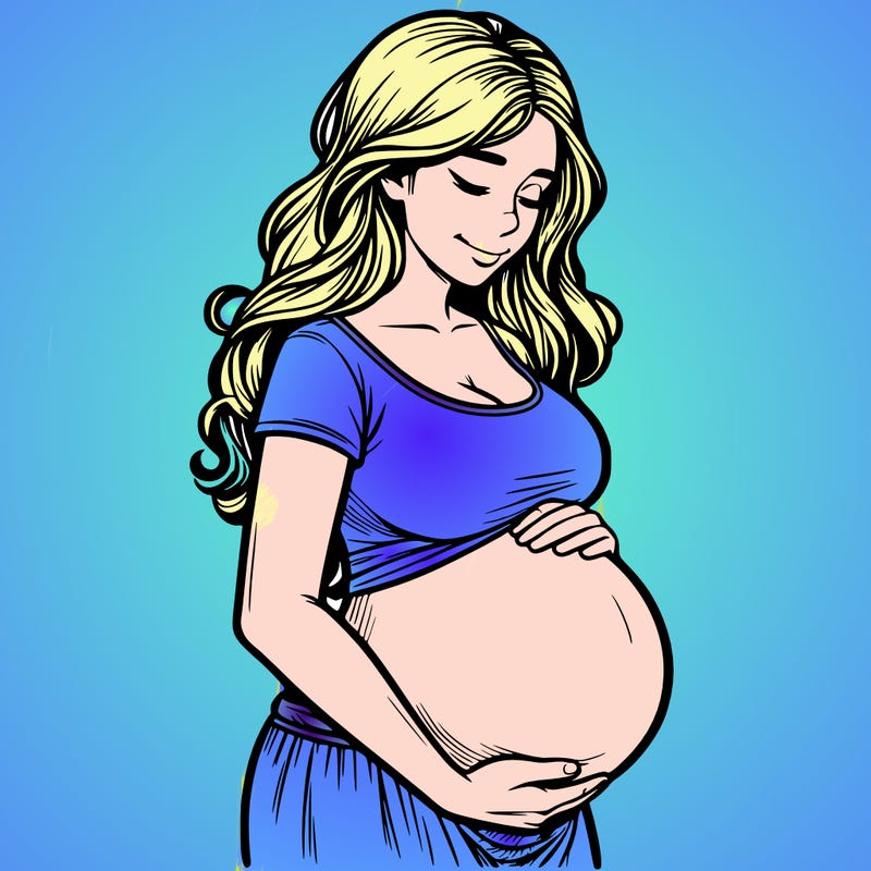 woman heavily pregnant realistic