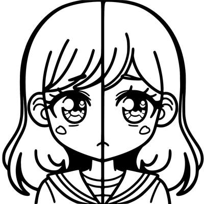 a split of a girl
