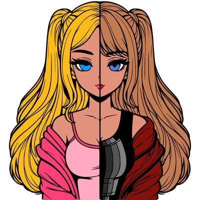 realistic girl split