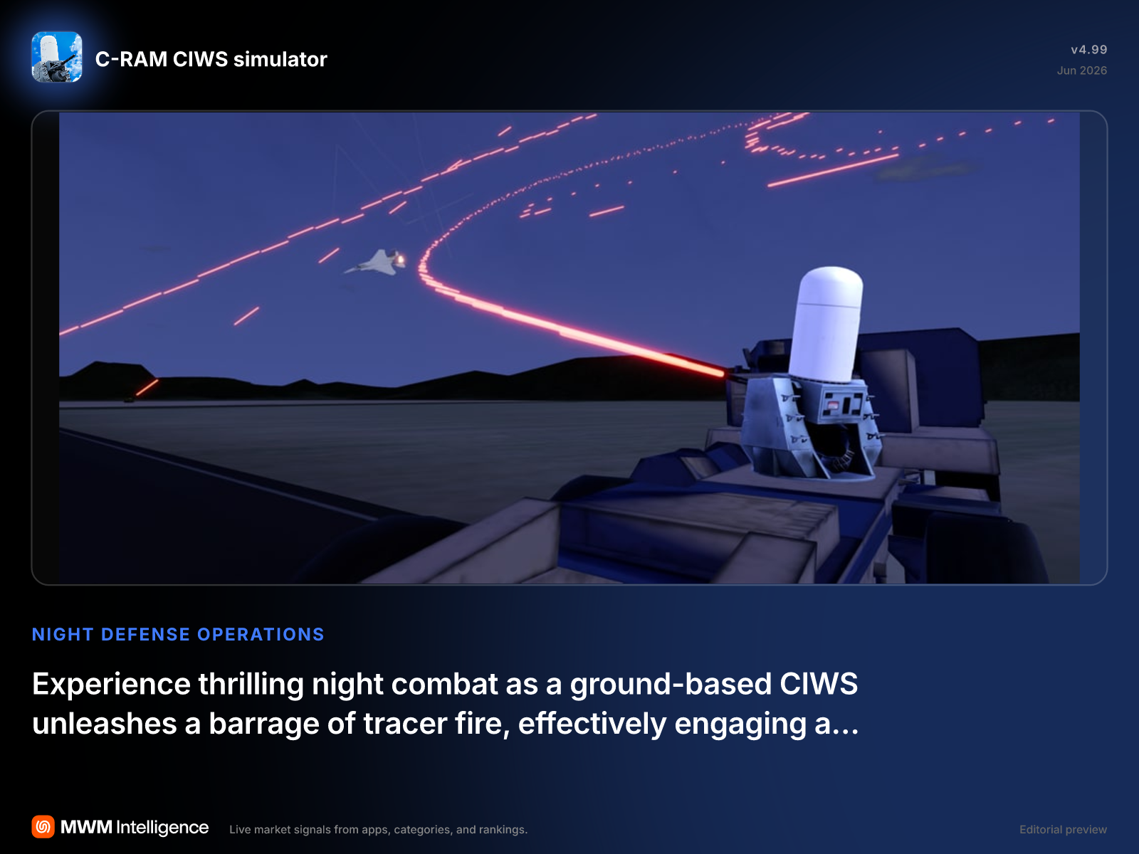 C-RAM CIWS simulator - Games App | MWM